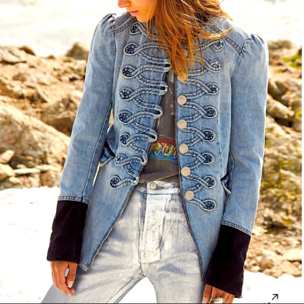 NWT- Denim Seamed And Structured Jacket